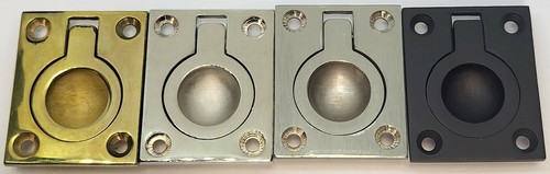 Solid brass flush ring pull - flush,