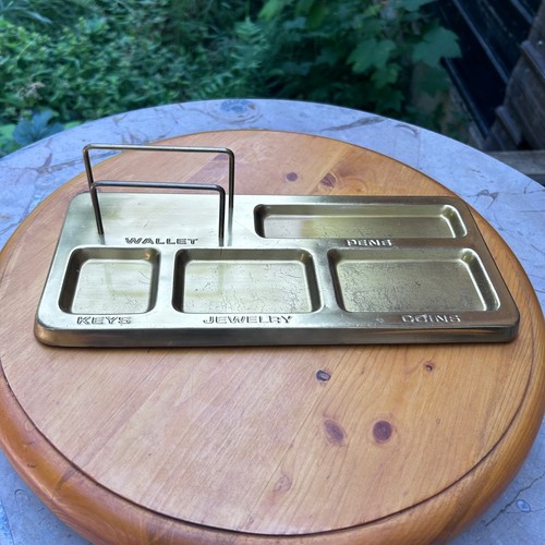 Vintage brass valet tray - tray, mens