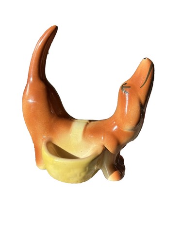 Dachshund ceramic dog - ceramic, planter