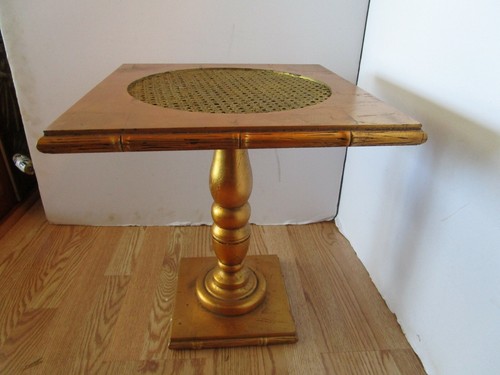 Mid century giltwood pedestal - mid-century,